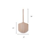 12x14 wooden pizza peel with 28" handle.