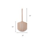 12"x14" wooden pizza peel with 22" handle.